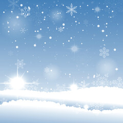 Free vector unfocussed winter light background with snowflakes