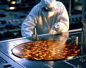 high technologies in modern world wafer Semiconductor manufacturing.