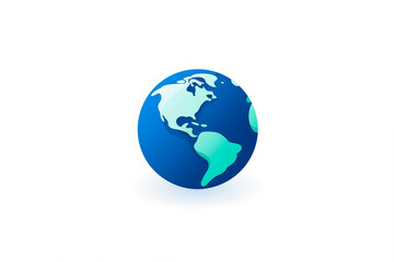 Fototapeta premium Cartoon planet Earth vector icon on white background Generated AI