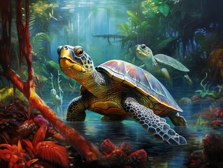 Freshwater exotic turtles Matamatac