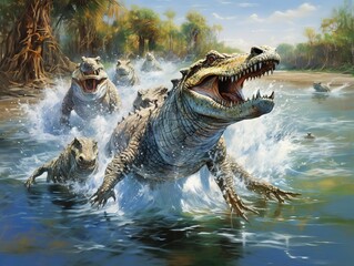 Obraz premium Saltwater Crocodile