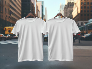 White T-shirt mockup, created by artificial intelligence
