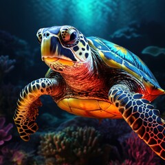 Fototapeta premium picture of sea turtle