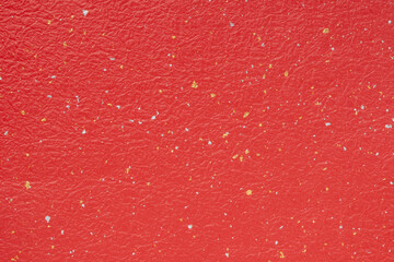 金銀がちりばめられた赤いもみ和紙の背景 - obrazy, fototapety, plakaty