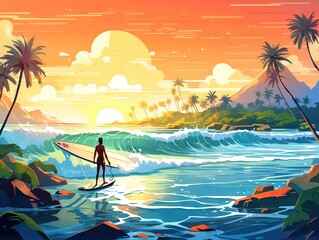 Surfingn this summer. Enjoy it - Powered by Adobe