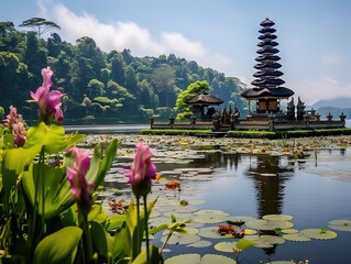 Pura Ulun Danu Bali - obrazy, fototapety, plakaty