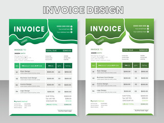 Creative Modern Elegant Simple and Minimal invoice template design