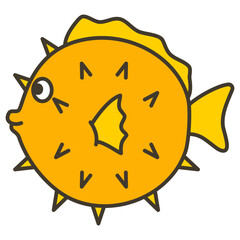 pufferfish cartoon illustration