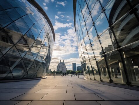 Fisheye of swiss re building