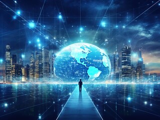 Fototapeta premium Internet technology concept of business