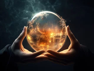 Fotobehang Magic glass orb © Nipon