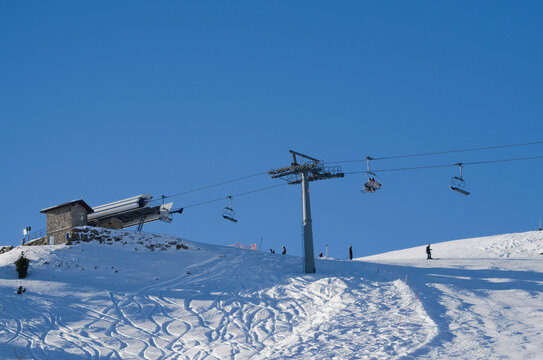 Ski resort at Piani di Bobbio, Valtorta, Italy