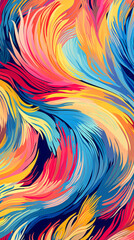 Swirl Colorful modern hand drawn trendy abstract pattern