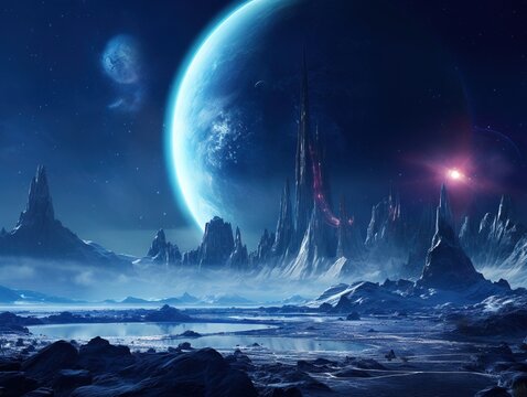 Frozen distant planet
