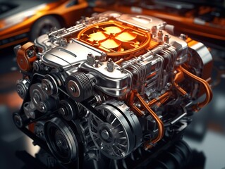 Fototapeta premium Car engine.