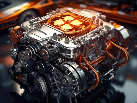 Car engine.