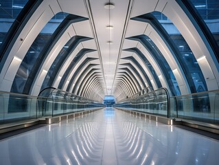 Dubai metro station view from a corridor hall