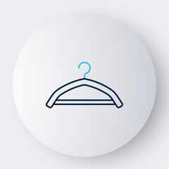 Line Hanger wardrobe icon isolated on white background. Cloakroom icon. Clothes service symbol. Laundry hanger sign. Colorful outline concept. Vector