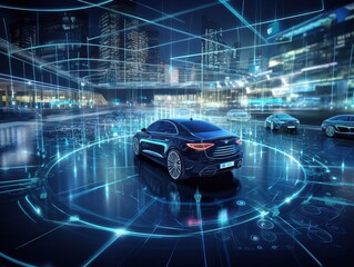 Driverless Robotic Cars Connected To AI Via IoT