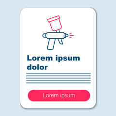 Line Paint spray gun icon isolated on grey background. Colorful outline concept. Vector