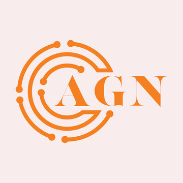 AGN letter design.AGN letter technology logo design on white background.AGN Monogram logo design for entrepreneur and business.