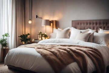 Obraz premium hotel room with bed