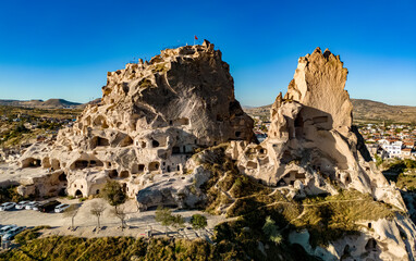 Fototapeta premium Uchisar Castle in Nevsehir Province in Cappadocia, Turkey
