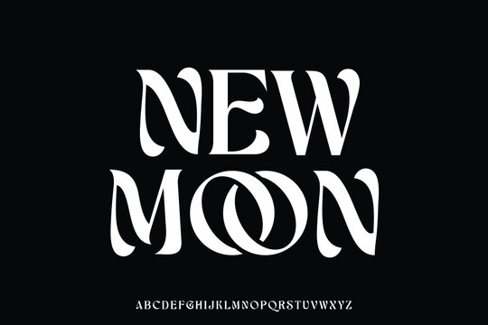 Beautiful natural decorative alphabet display font vector. Elegant curvy ligature typography style illustration