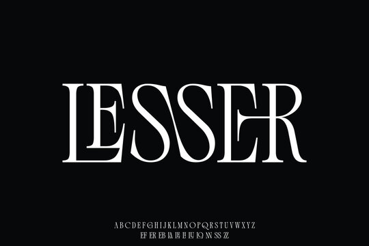 Elegant minimalist ligature serif alphabet display font vector. Creative luxury typography style
