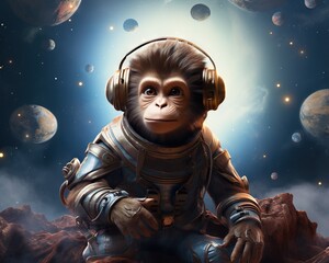 Monkey Exo-linguist deciphering the songs of alien species