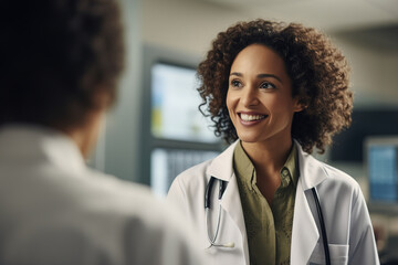 Friendly African American Woman Doctor