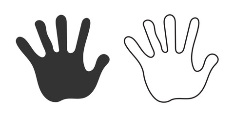 Fototapeta premium Finger icon. Hand set vector ilustration.