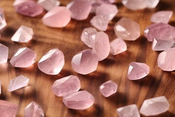 Obraz premium Rose Quartz Gem Background. Generative AI.