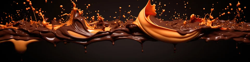 Fotobehang Fluid chocolate splash © Dieter Holstein
