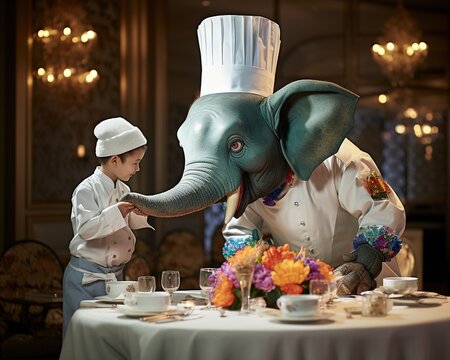 Elephant Chef presenting an exquisite tasting menu