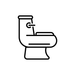 toilet vector icon in line style