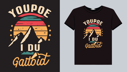 Mountain outdoor adventure t-shirt design, 