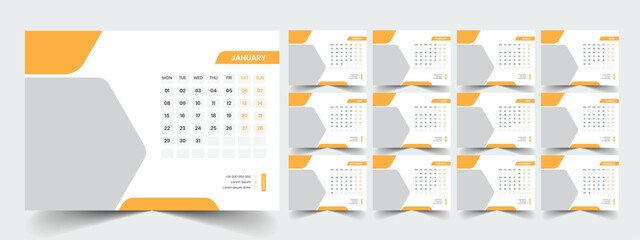 Desk Calendar Template 2024