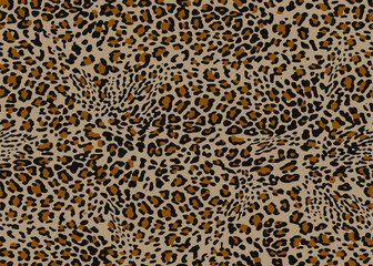 Full seamless leopard cheetah animal skin pattern. Design for textile fabric printing. Suitable for fashion use.