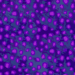 Full Seamless Leopard Pattern Texture Vector. Endless blue pink cheetah design for dress fabric print.