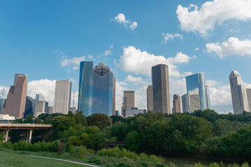 Fototapeta na wymiar Houston downtown skyline in Houston, Texas