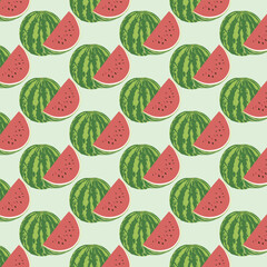 seamless background with watermelon
