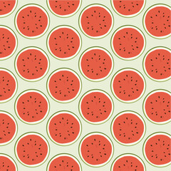 Fototapeta premium seamless background with watermelon