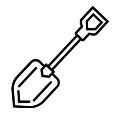 Paddle Icon and Illustration in Line Style
