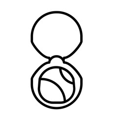 Clam Innards Icon and Illustration in Line Style