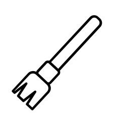 Brush Icon and Illustration in Line Style