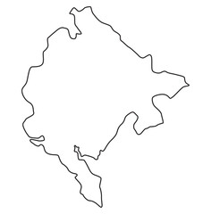 montenegro map, montenegro vector, montenegro outline, montenegro