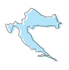 croatia map, croatia vector, croatia outline, croatia