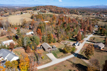 drone fall mountain views