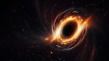 Circular black hole on space